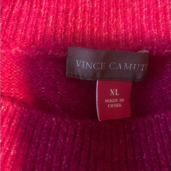 Bright pink cozy sweater, Vince Camuto, size XL - Picture 3 of 4